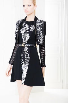 Versace Printed Silk Dress With Belt, Resort 2012 Look No. 1