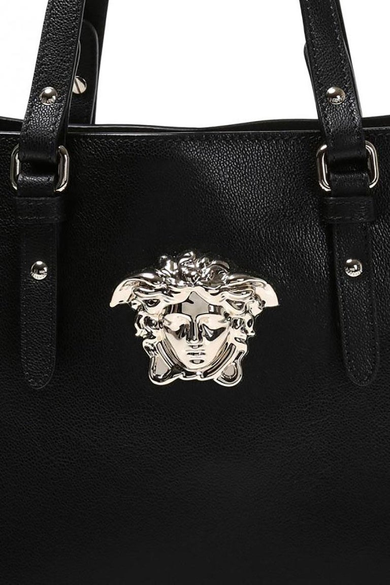 New VERSACE Palazzo Shopping Bag in Black Leather at 1stDibs