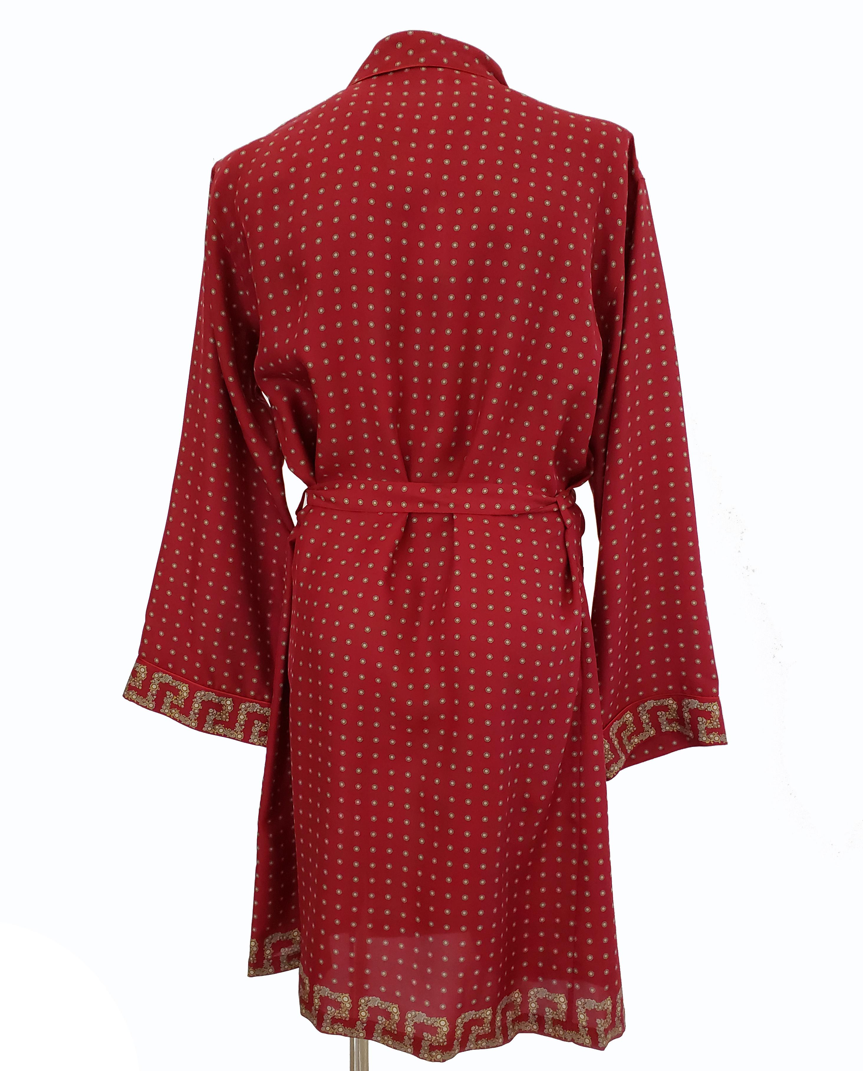 red versace robe