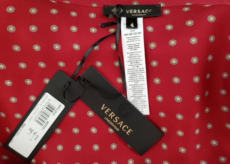 mens red versace robe