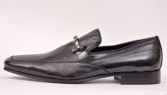 NEW VERSACE BLACK EEL SKIN LOAFERS for MEN