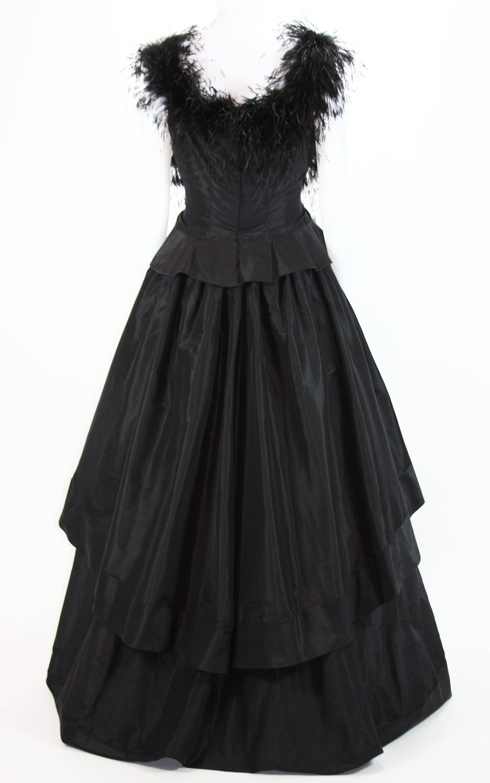 Black Valentino Boutique 80's Ball Gown