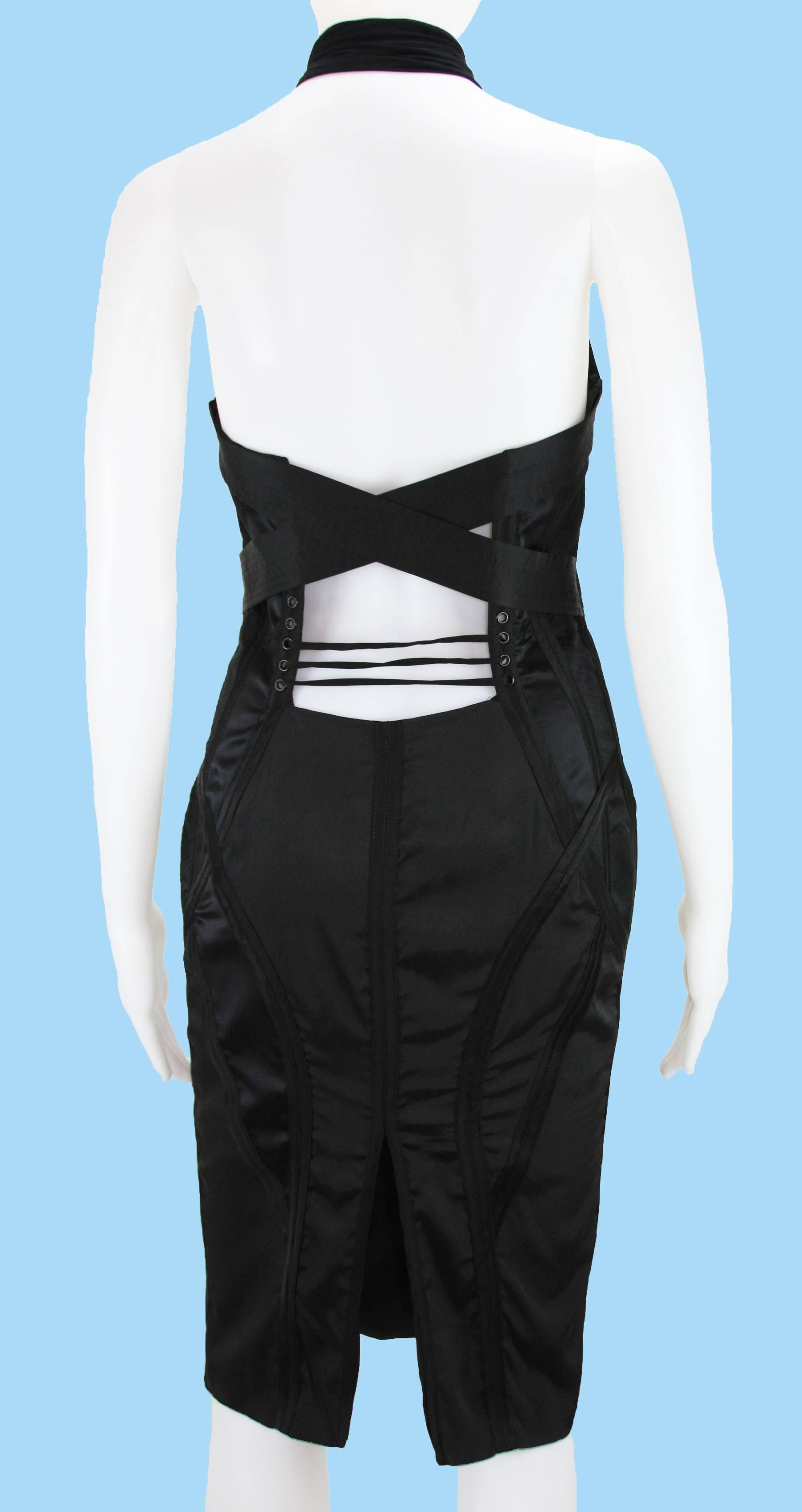 Women's 2003 TOM FORD for GUCCI BLACK CORSET DRESS