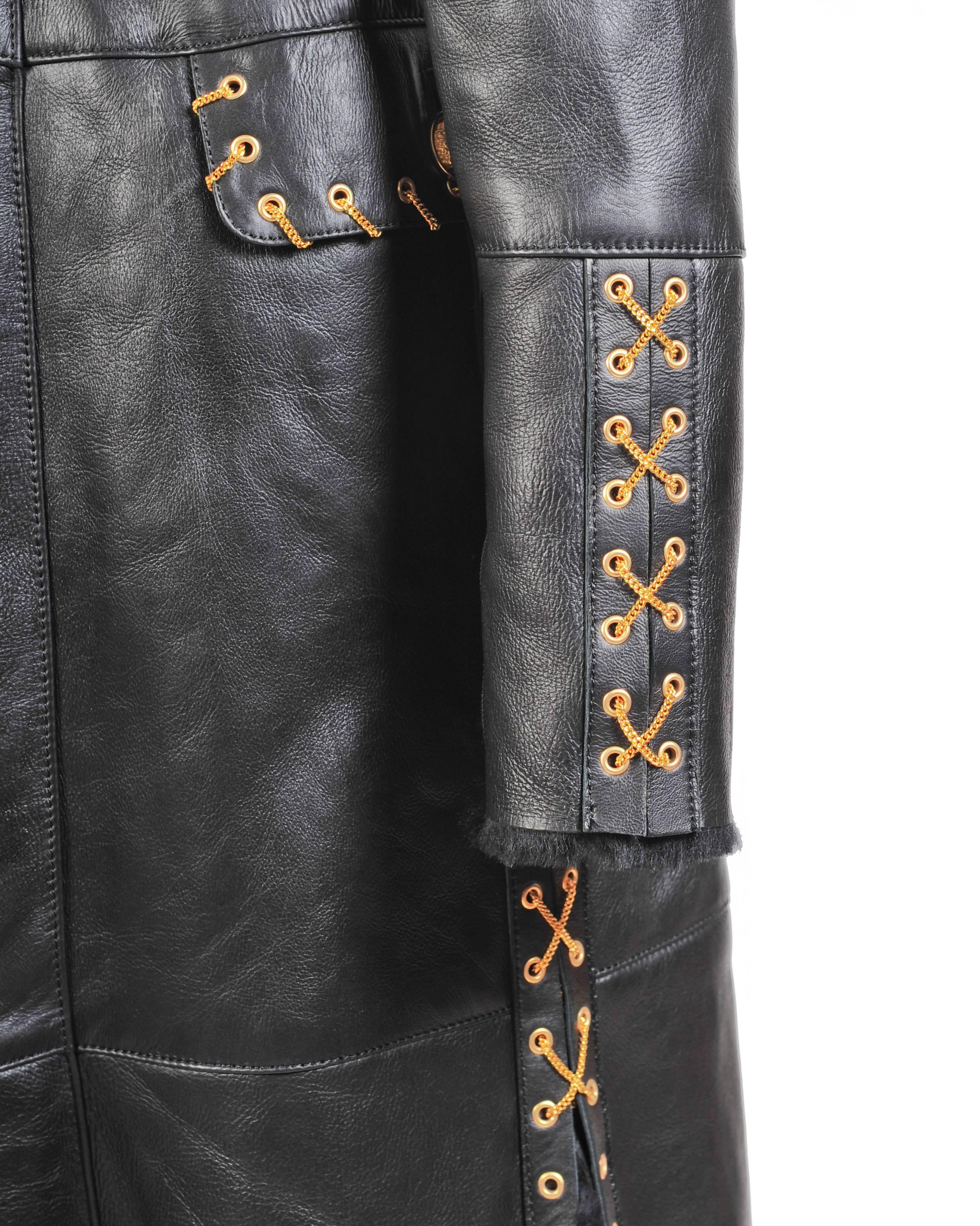 versace shearling coat