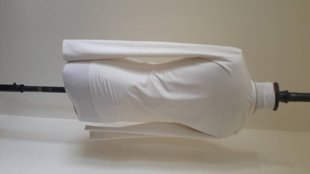 Tom Ford cream gold zip up top