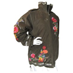 Bogner Goan Thylmann Ski Coat Jacket Brown Multi-colored Embroidery Faux Fur M-L