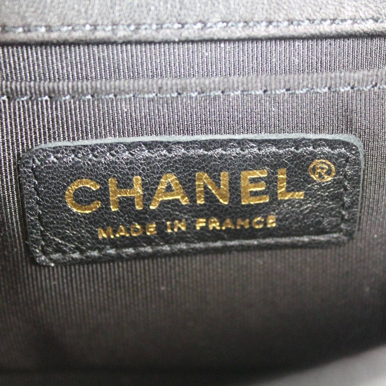 Chanel Black Quilted Leather Aged Gold HDW Small 2015 Boy Shoulder Bag 2