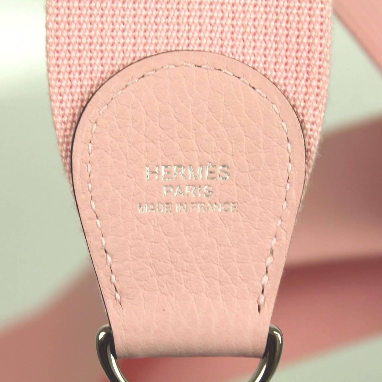 Herms Light Pink Taurillon Clemence Leather Evelyne Iii Gm ...  