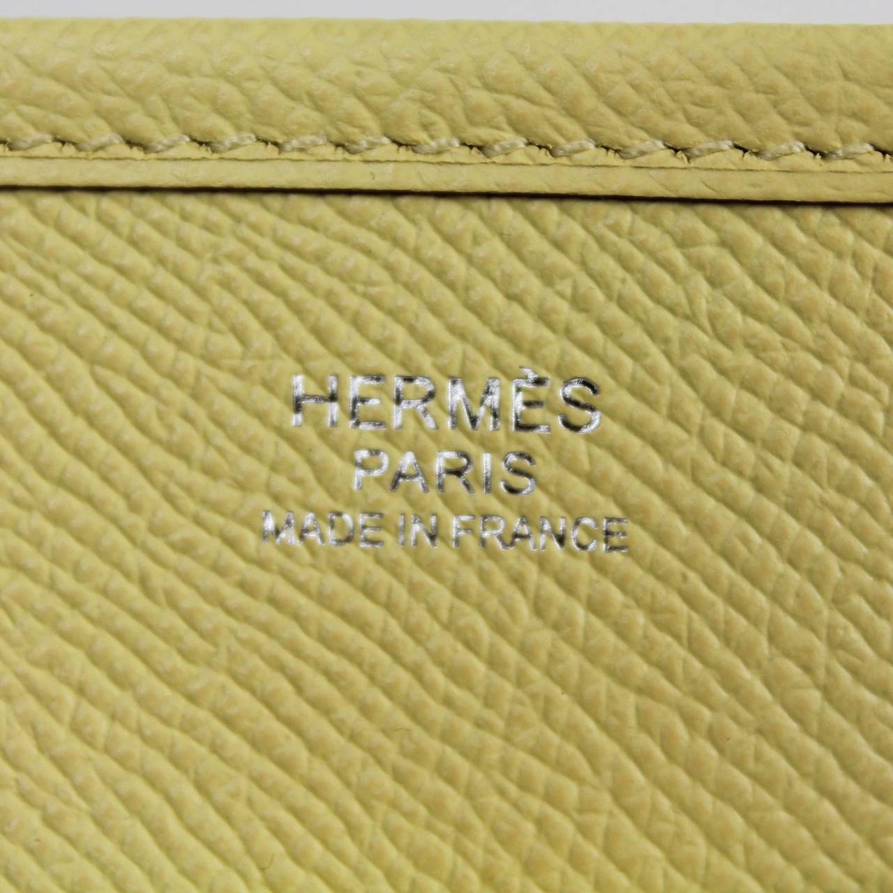 Hermès Light Yellow Tuarillon Epson Leather Evelyne Iii Pm  Cross Body Bag For Sale 1