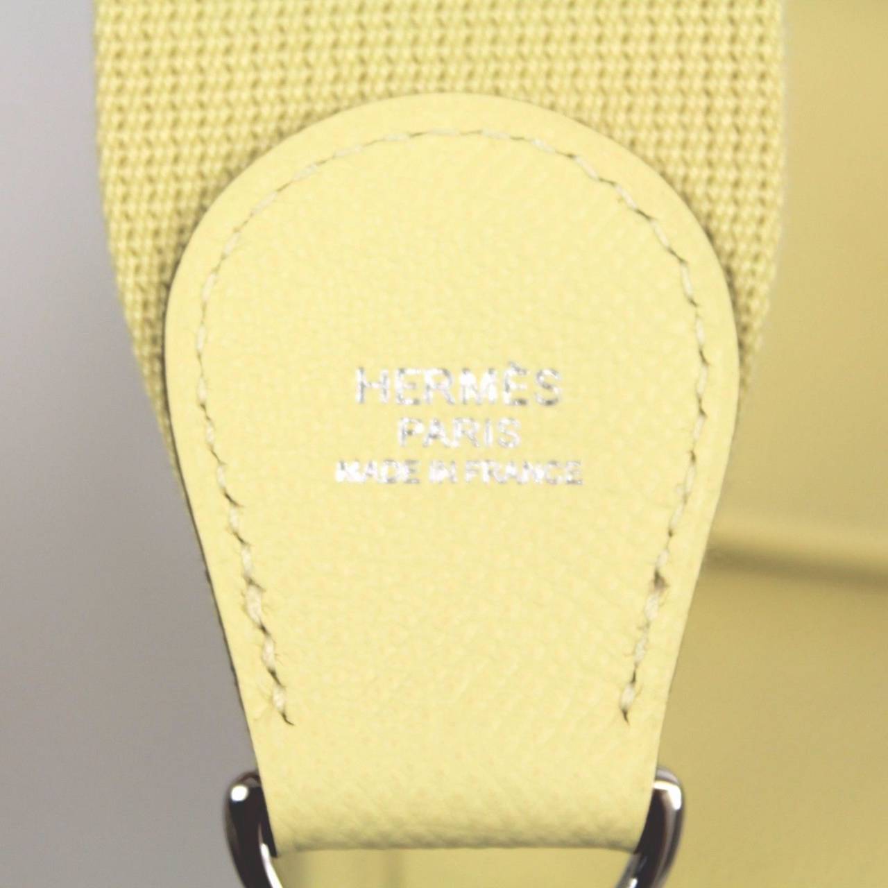 Women's Hermès Light Yellow Tuarillon Epson Leather Evelyne Iii Pm  Cross Body Bag For Sale