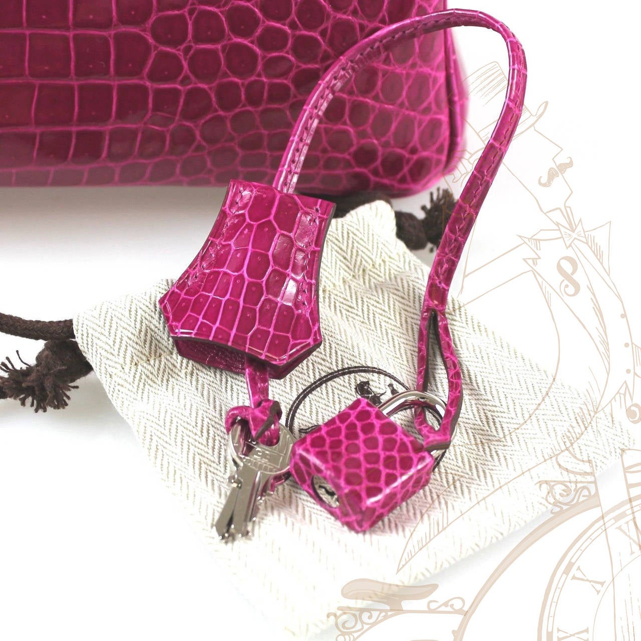 Hermès Rose Sheherezade Lisse 2014 Silver HDW Birkin 35cm Pink Tote Bag For Sale 3