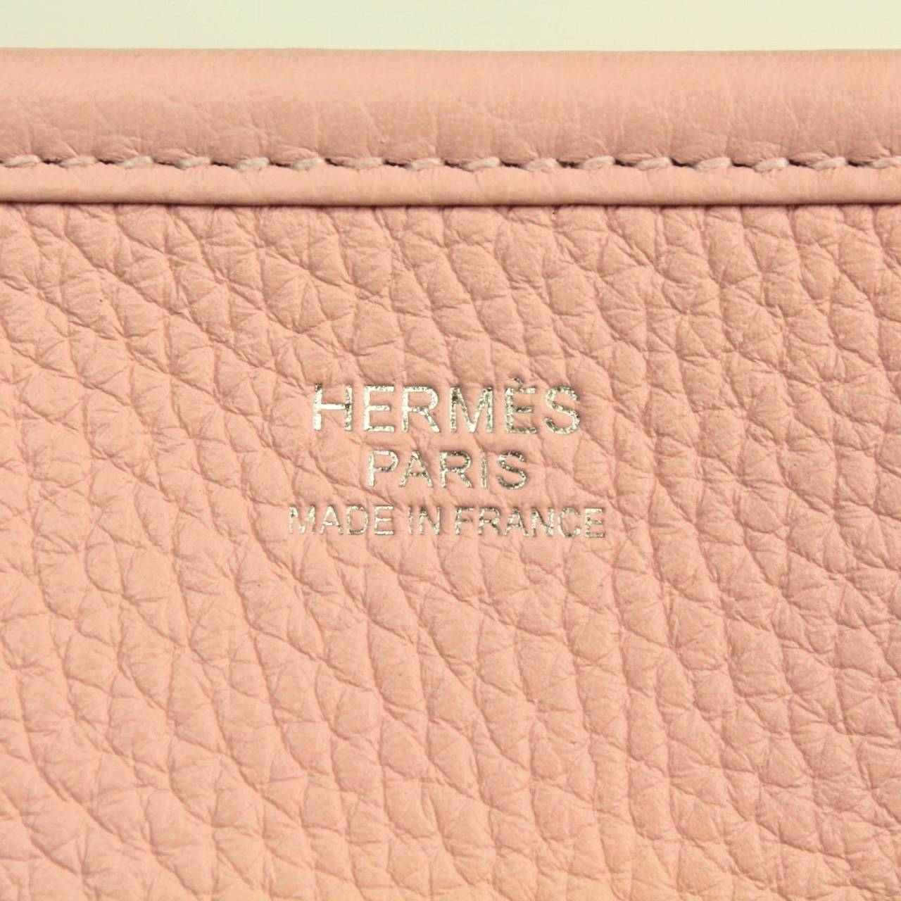 Hermès Light Pink Taurillon Clemence Leather Evelyne Iii Gm Crossbody Bag For Sale 1