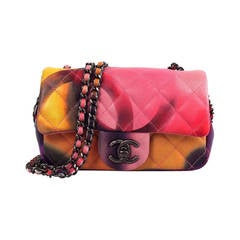 Chanel Multicolor Quilted Leather Mini Flap Flower Power New Shoulder Bag