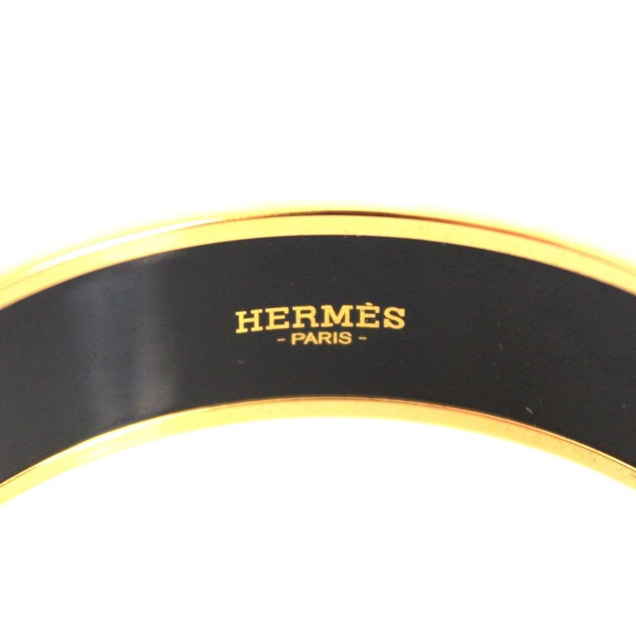 Women's Hermes Purple Enamel Gold Plated 2015 Caleche 62 Bracelet For Sale