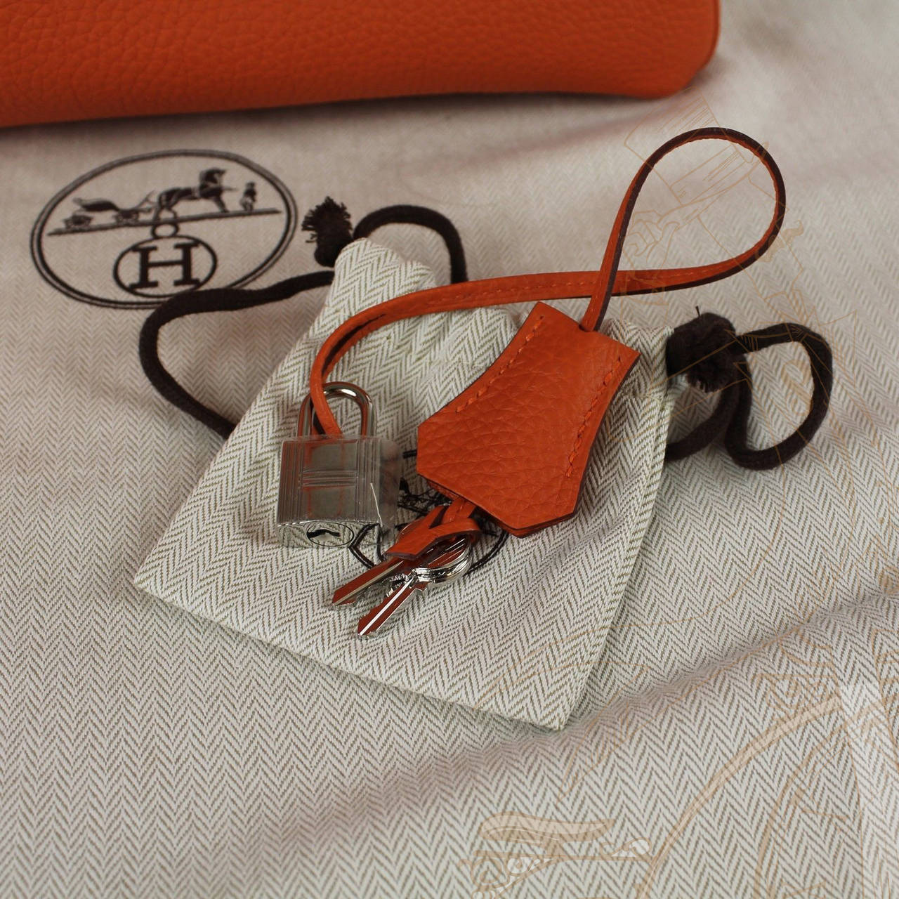 Hermes Togo Leather Silver Hdw 35 Cm Birkin Orange Tote Bag For Sale 5