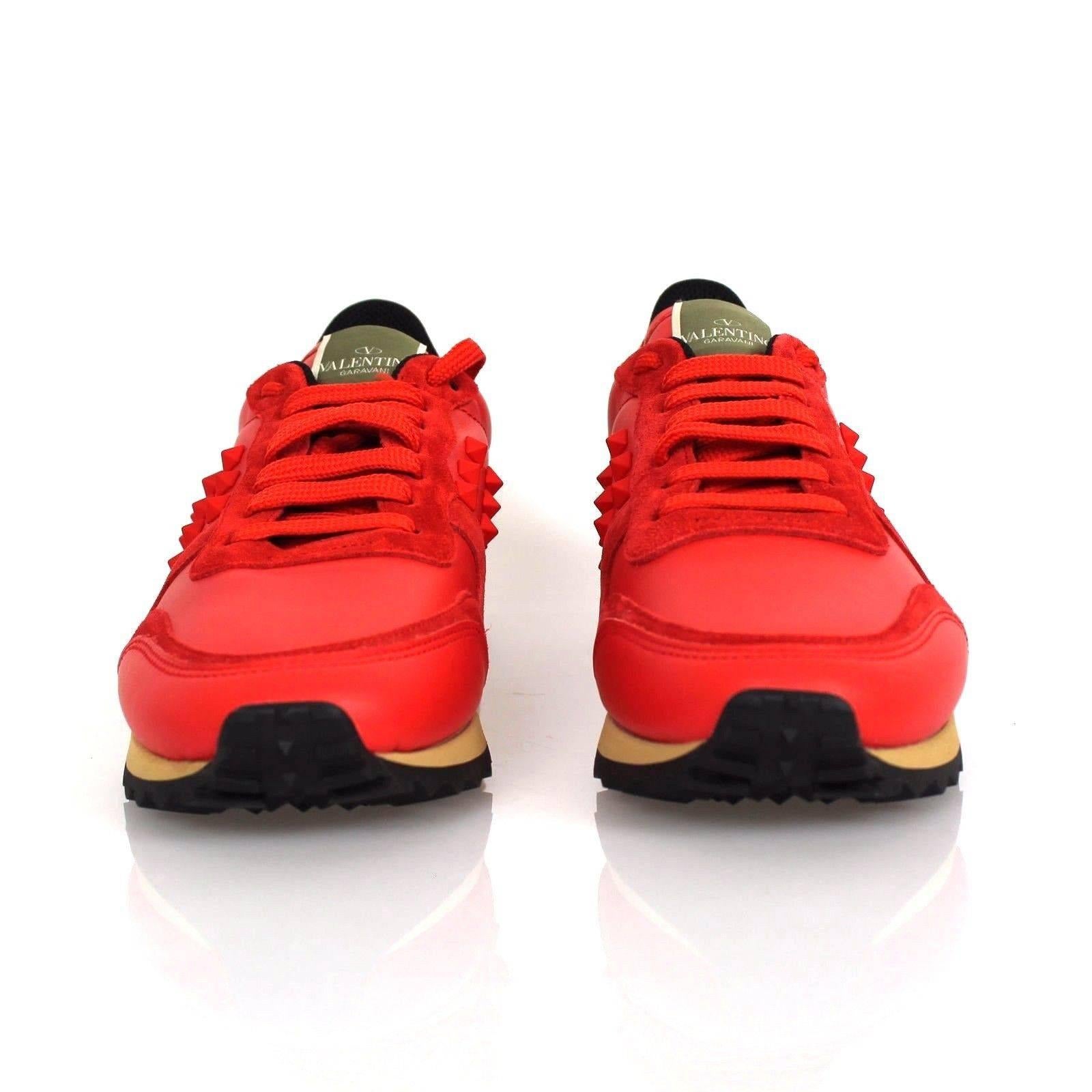 These interesting twist on sneakers by Valentino features:  Rubber platform, 1