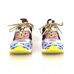 Dolce & Gabbana Multicolor Textile Leather Printed 2015  Mailica Sneakers
