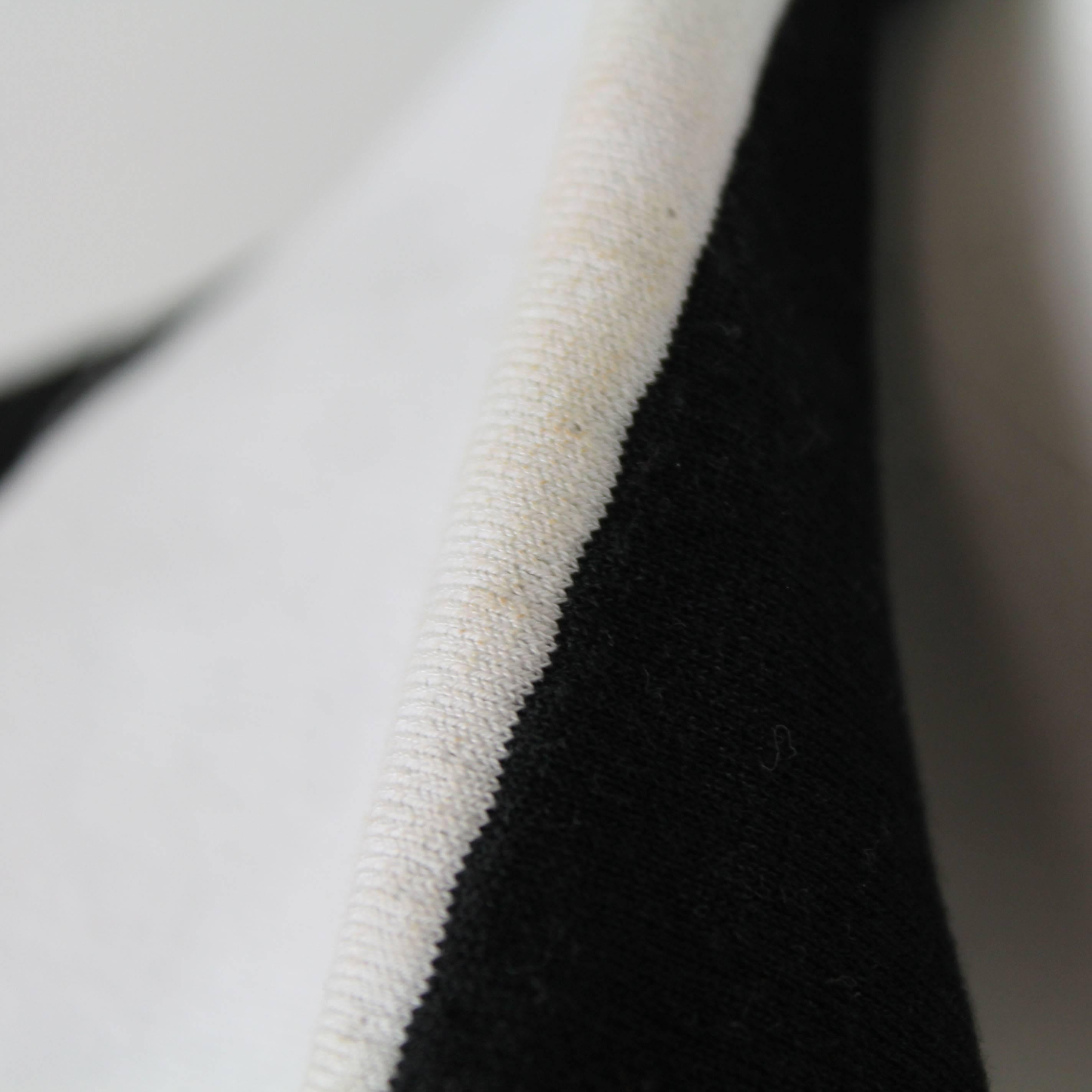 Chanel Black and White Pinstriped Cotton Nylon Collared Short Dress In New Condition For Sale In Miami, FL