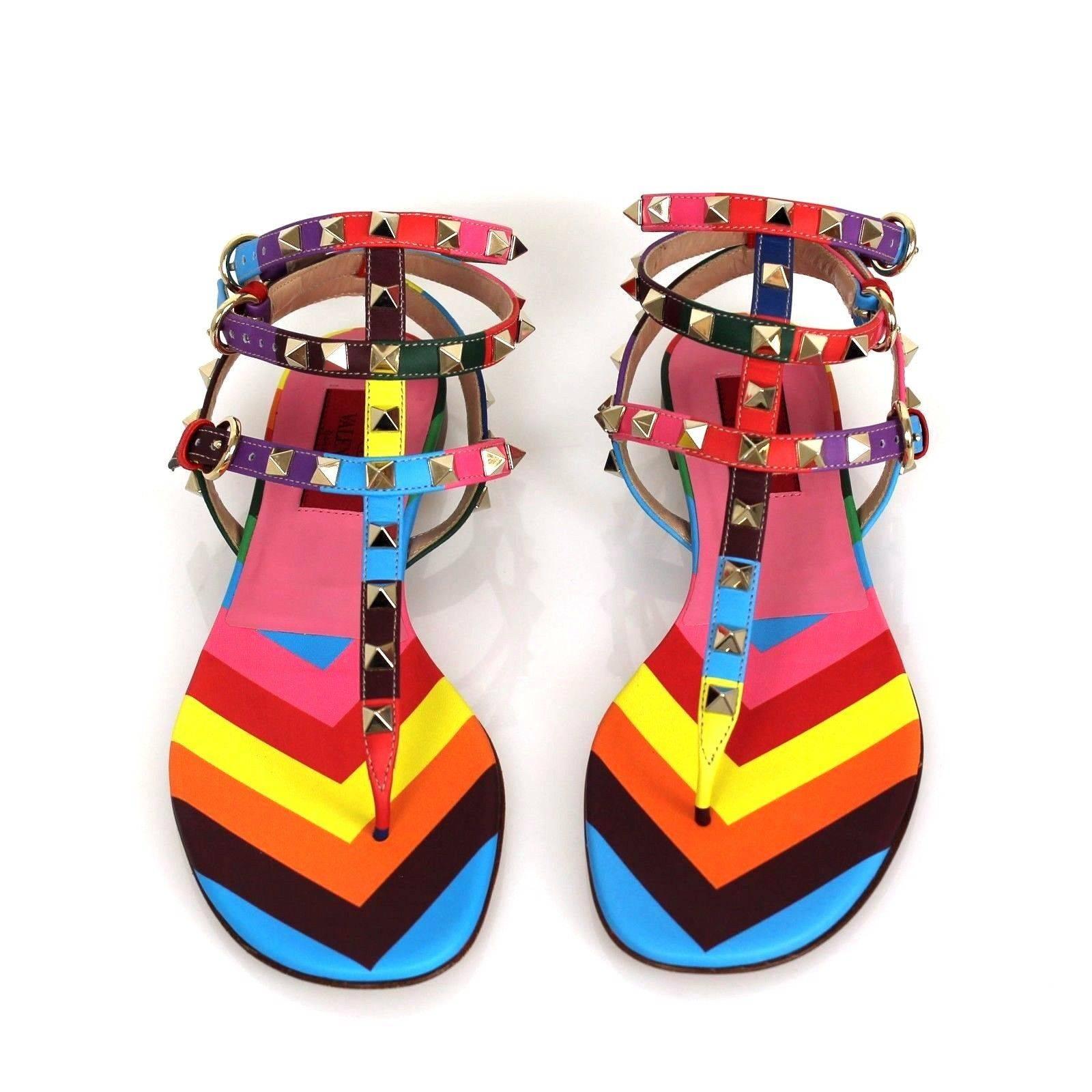 valentino rainbow sandals