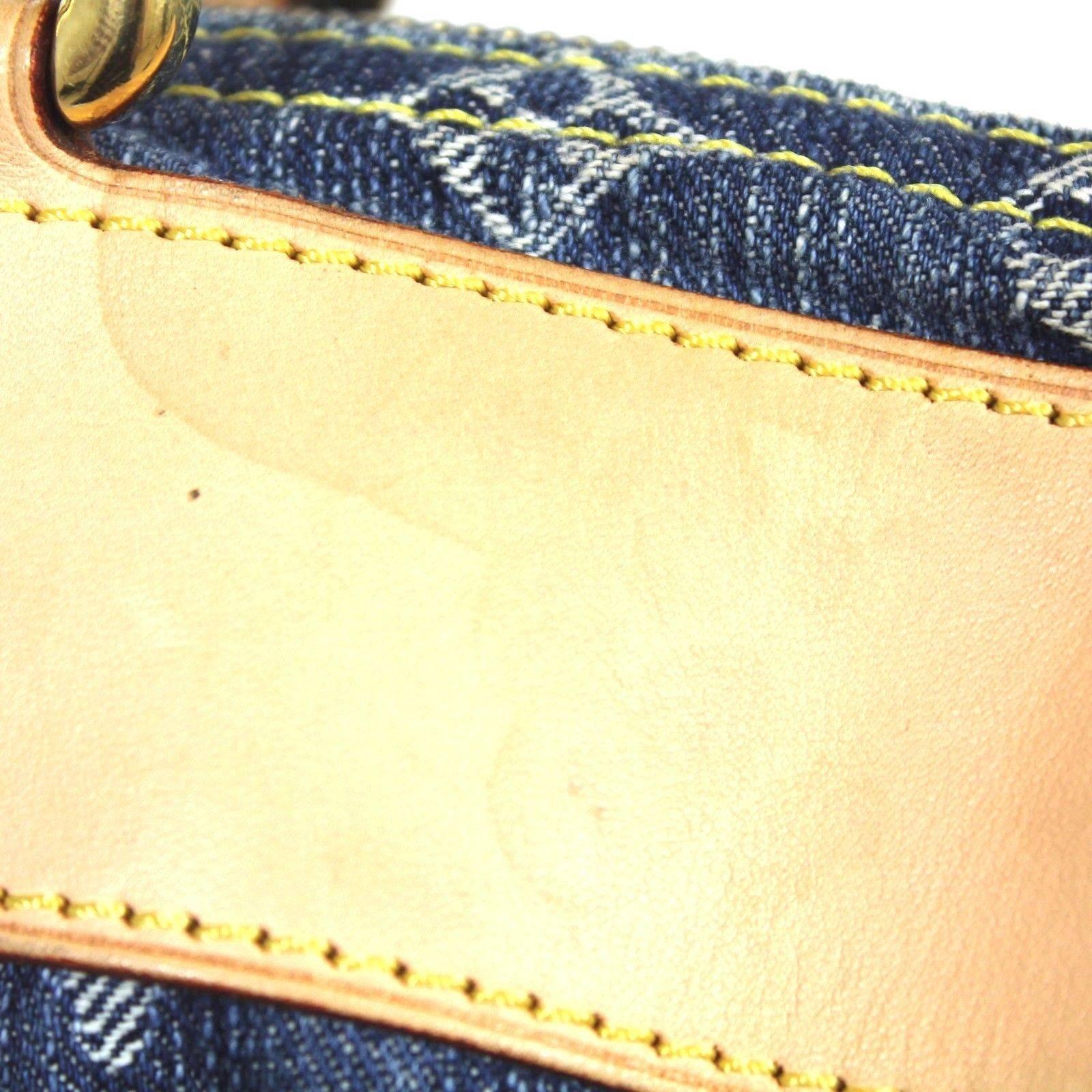 Louis Vuitton Monogram Blue Denim Leather Small  Neo Speedy Shoulder Bag For Sale 4