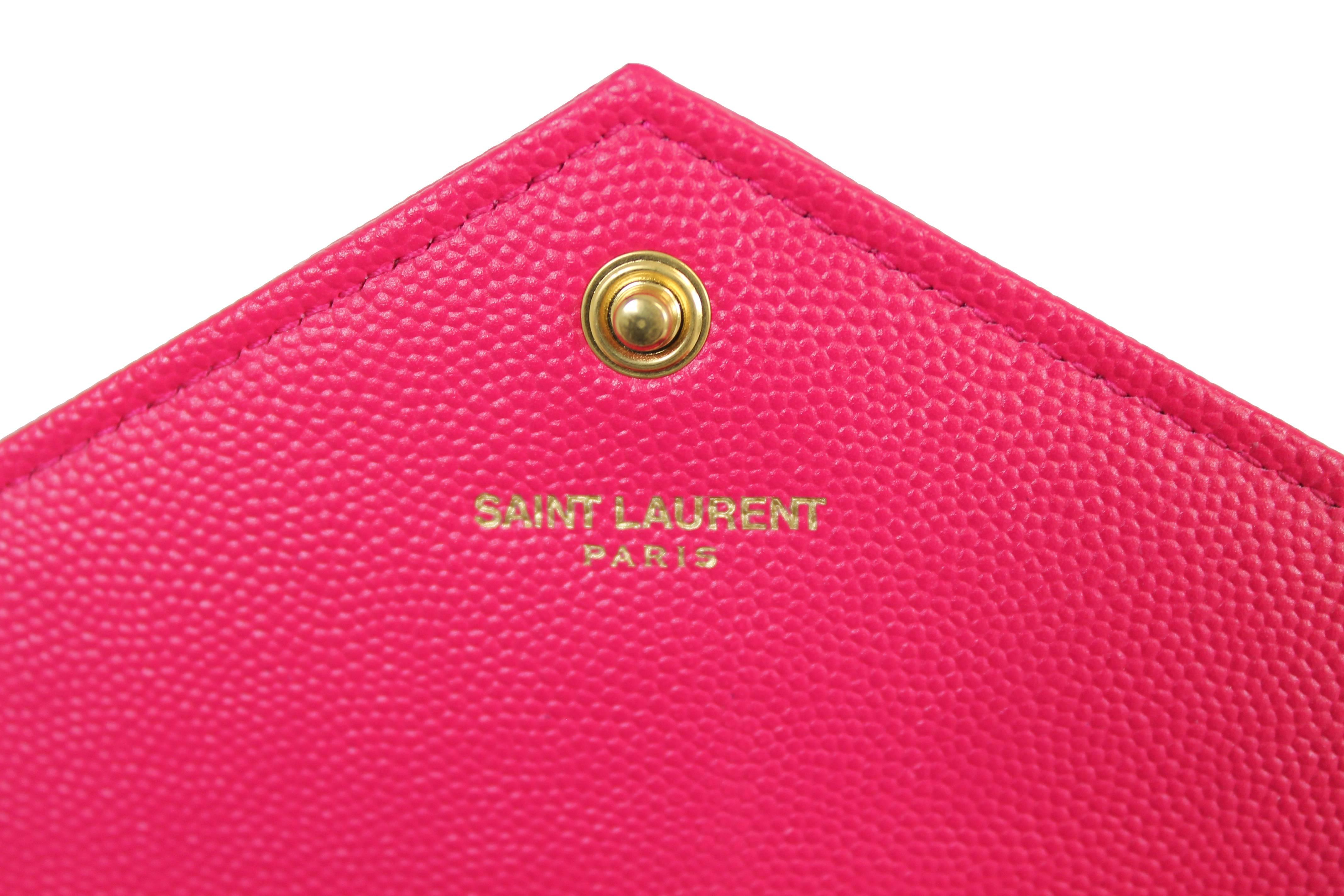 Saint Laurent Small Wallet on chain, Fuchsia  3