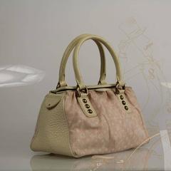 LOUIS VUITTON Leather Monogram Doctor Light Pink Tote Bag