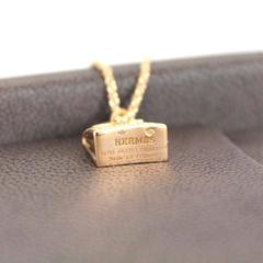 HERMÈS Hermes Rose Gold / Diamond Kelly Charm Pendant