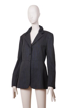 Koji Tatsuno Rare 1990's Grey Blazer with Exaggerated Collar