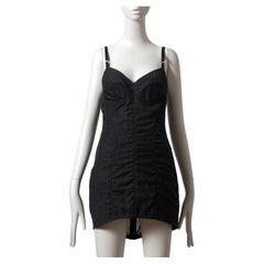 Robe bustier à fines rayures DOLCE & GABBANA, pièce de collection du début des années 90 / Jamais portée, avec étiquettes