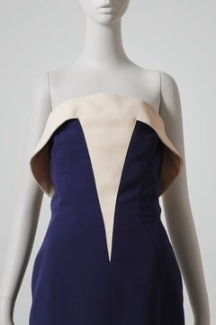 THIERRY MUGLER, collection printemps-été 1996 : robe futuriste à empiècements géométriques