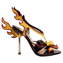 PRADA S/S 2012 Collectors Runway & Campaign Flame Patent Heels 37
