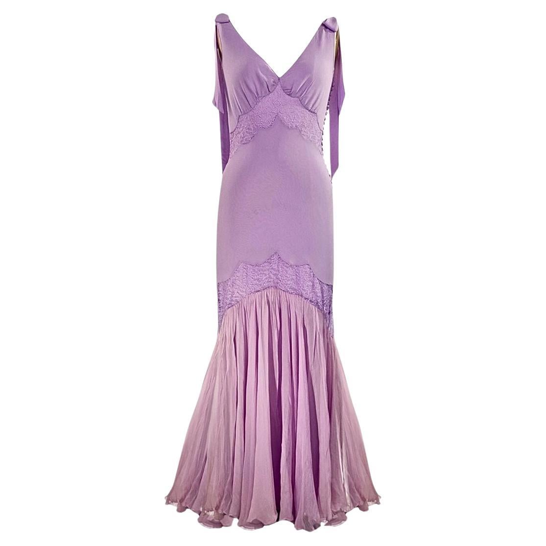 John Galliano Vintage Lavender Gown Spring/Summer Size 36FR