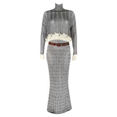 Christian Dior John Galliano Runway Dress, Top e Cintura Autunno/Inverno 1998 Sz Small