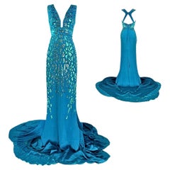 Roberto Cavalli Embellished Silk Evening Gown Spring/Summer 2011 Size 40IT