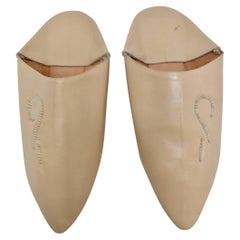 Moroccan Hand Tooled Leather Slippers Pointed Shoes