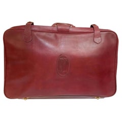 1975 Les Must de Cartier Bordeaux Leather Suitcase, Made in France