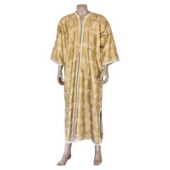 Moroccan Caftan in Silver and Gold Brocade Vintage Gentleman Kaftan Circa 1960