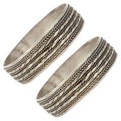 Coppia di braccialetti tribali berberi marocchini