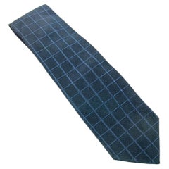 Cravatta da uomo vintage in seta Brown & Church, con motivo astratto blu