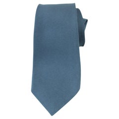 CHARVET Place Vendome Paris Blue Print Silk Neck Tie France
