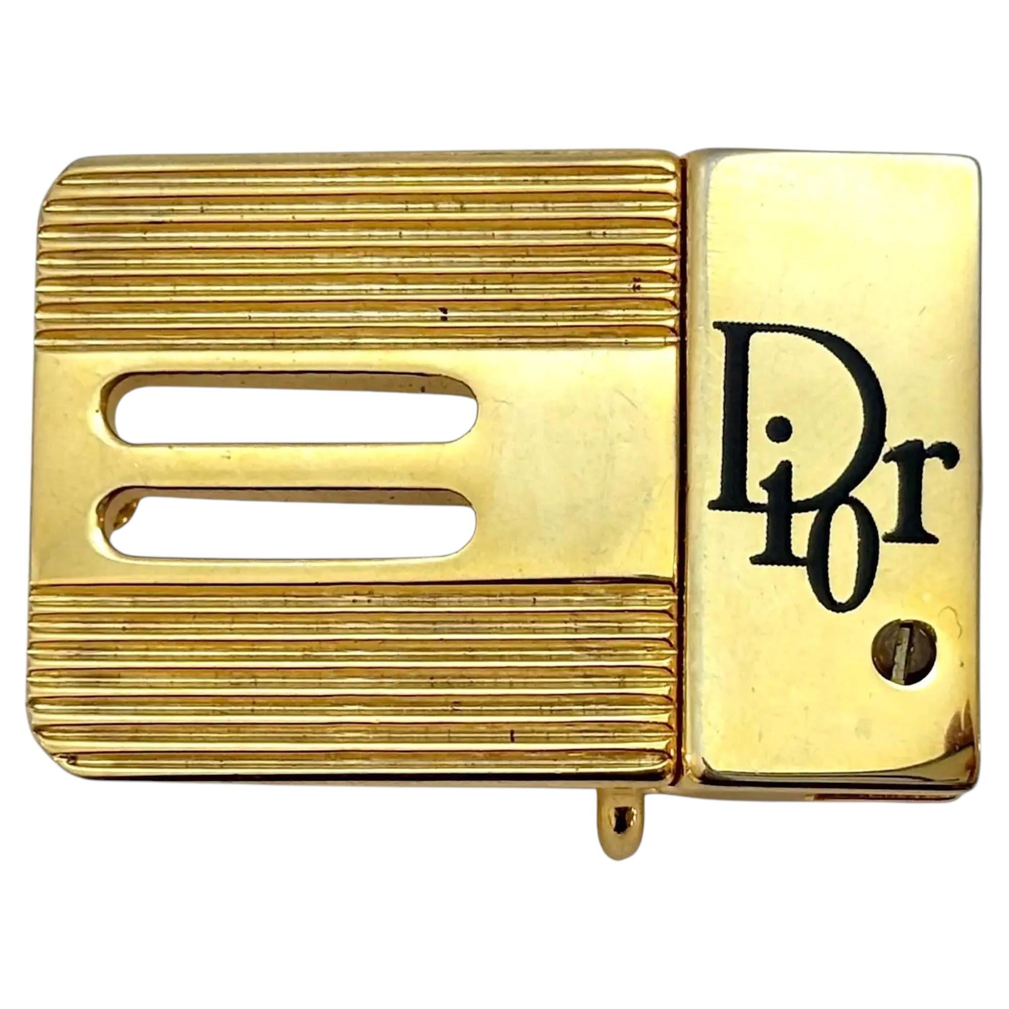 Christian Dior Vintage Gold Toned Belt Buckle Circa 1980s