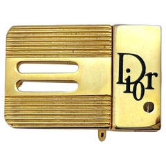 Christian Dior Vintage Gold Toned Belt Buckle Circa 1980s
