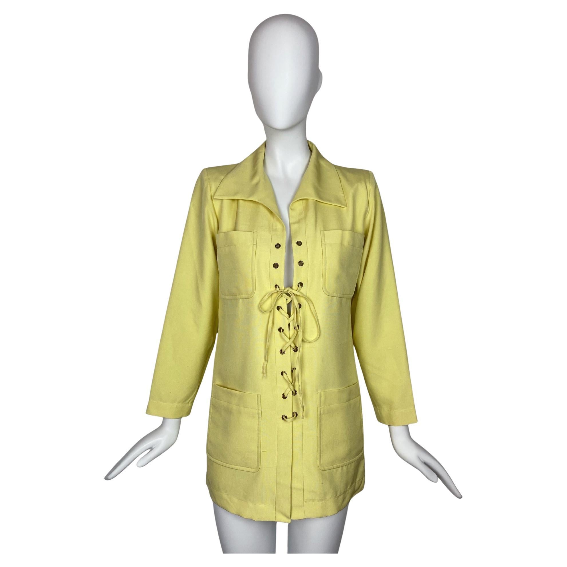 Yves Saint Laurent Robe tunique en soie Safari 1980