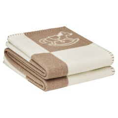 Hermès Hazelnut Wool And Cashmere Adada Avalon Blanket