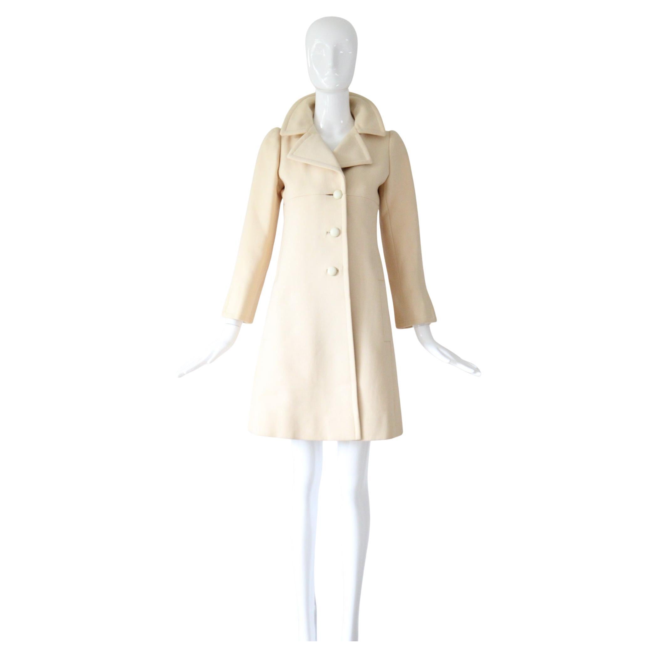 Vintage anni
60 Yves Saint Laurent Cappotto in lana UK 8 US 4