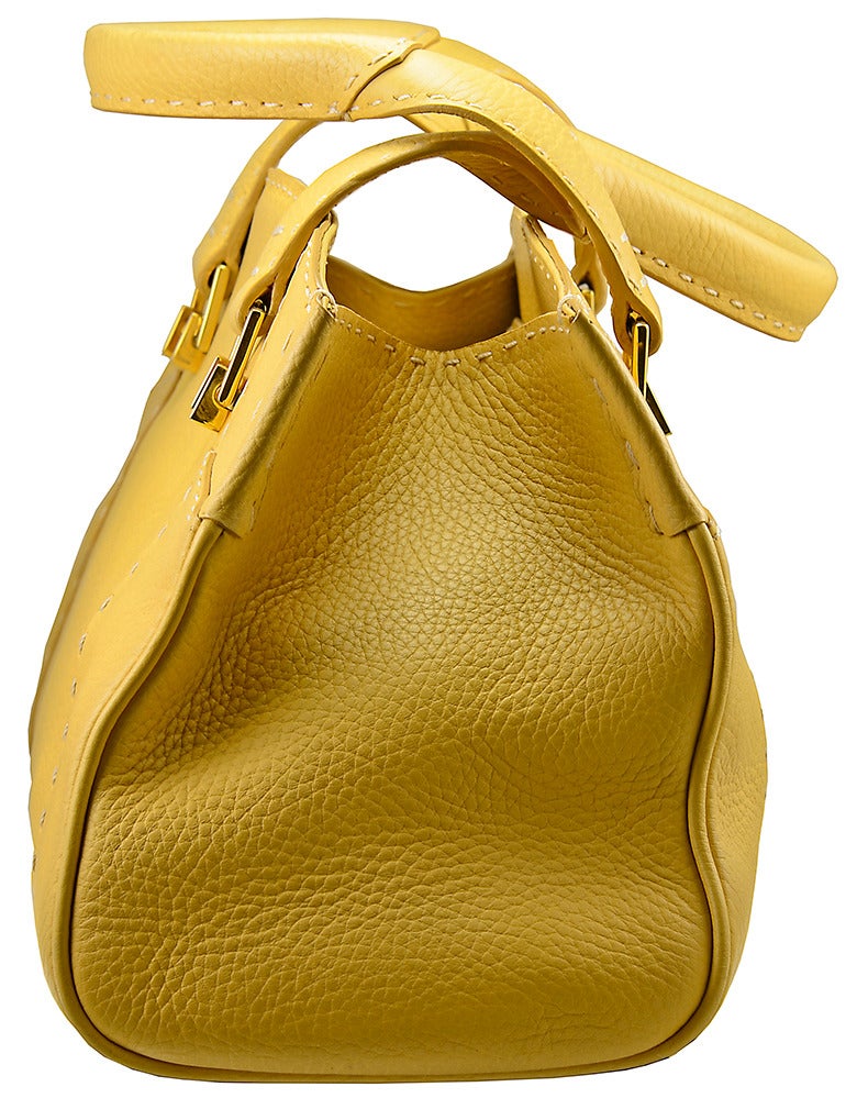 Rare Gorgeous Banana VBH Satchel Handbag In Excellent Condition In Teaneck, NJ