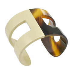 Hermes Horn and Lacquer Cuff Bracelet