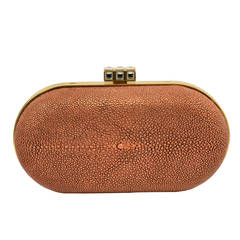 Judith Leiber Bronze Stingray and Crystal Evening Clutch