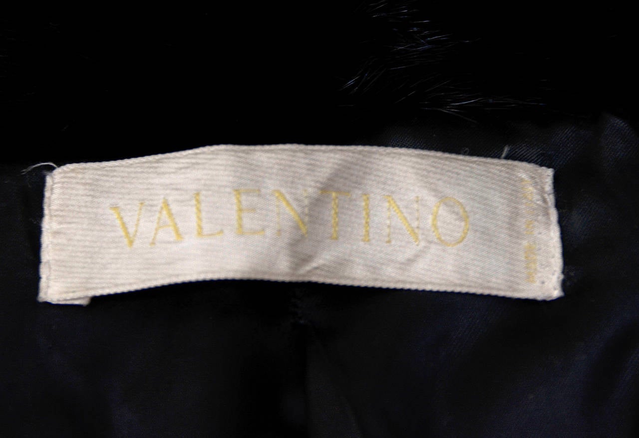 Gorgeous Valentino Microfiber Jacket with Mink Collar and Leather Closures For Sale 1