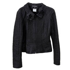 Rare and Gorgeous Chanel Lambskin Hand Tufted Jacket